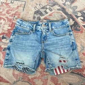 SO Girls USA Blue Denim Shorts with Flag Accents